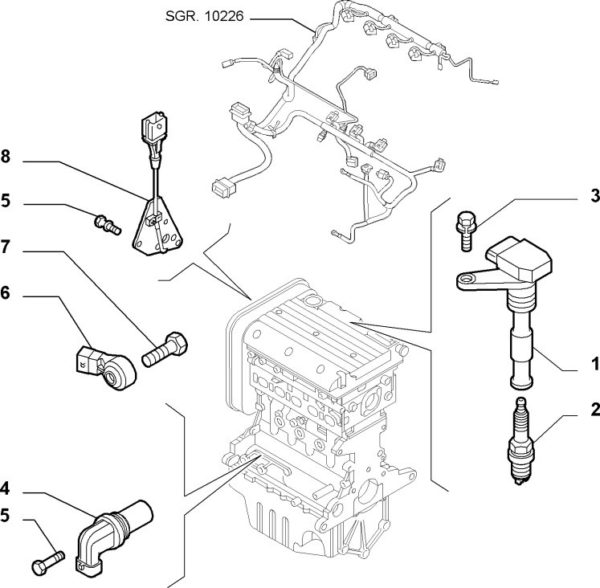 Alfa Romeo GTV/Spider Twinspark CF3 & JTS Crankshaft Sensor - Genuine - Image 2