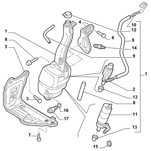 Alfa Romeo 159/Brera/Spider Windscreen Washer Bottle Pump - Image 2