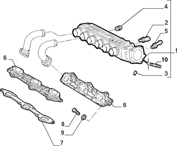Alfa Romeo GTV/Spider (916) V6 24v Inlet Manifold Gasket - Genuine - Image 2