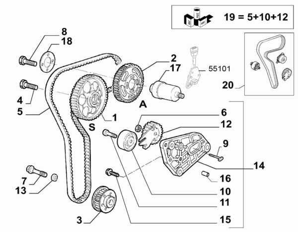 Alfa Romeo GTV/Spider Twinspark Cam Belt, Balance Belt and Water Pump Kit - Aftermarket - Image 2