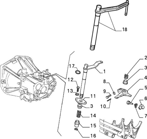 Alfa Romeo Twinspark & JTS Gearbox Selector Arm Circlip - Image 2