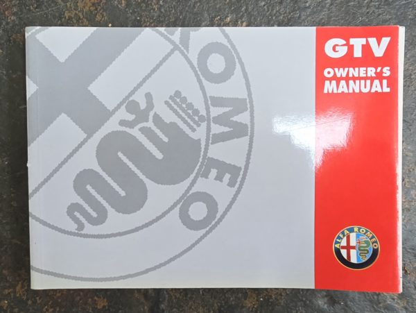 Alfa Romeo GTV - Owner's Manual - 1st Edition - Sept 2000