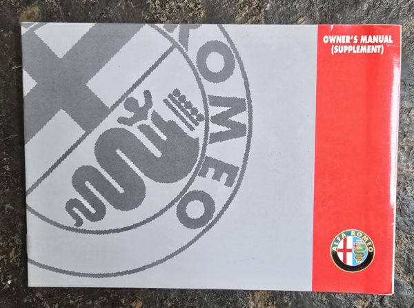 Alfa Romeo GTV - Owner's Manual - 1st Edition - February 1997