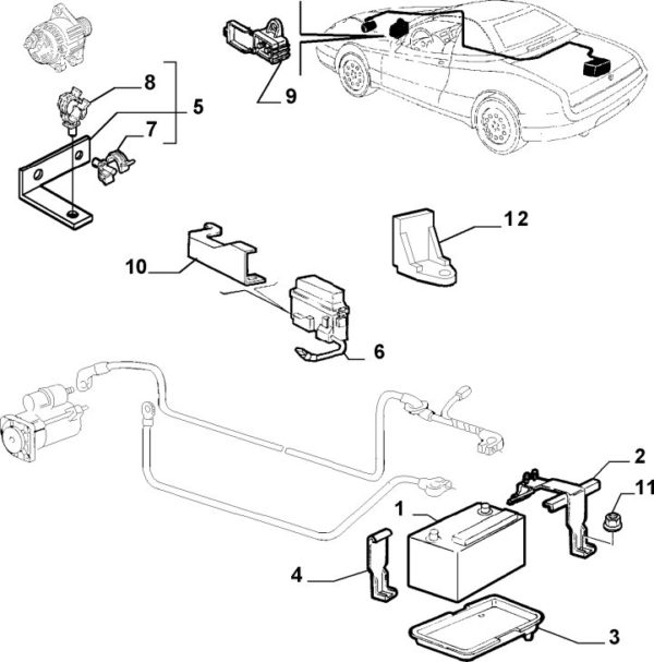 Alfa Romeo Spider Battery Strap - Image 2