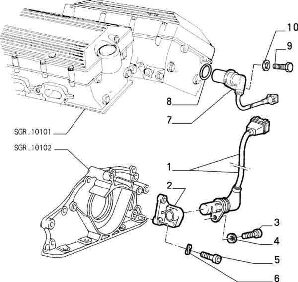 Alfa Romeo GTV/Spider V6 3.0 24v Crankshaft Sensor - CF1 - Image 2